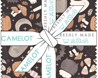 QUILT FABRICS, 42 squares 5 inchs, 100% cotton, quilt cotton - Pumpkin and Paws of Camelot Fabrics