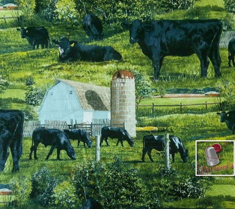 CP62417 Wild Wings by Rollie Brandt 100/% Cotton, Spring Creative Black Angus Multiple quantity cut in one piece Reg 2.99-17.99