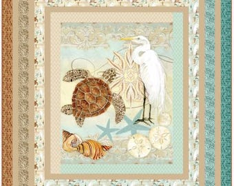 PDF, LOG CABIN Panel Quilt, 67.75'' X 76.5'', Tutoriel - Coastal Waterways of Camelot Fabrics