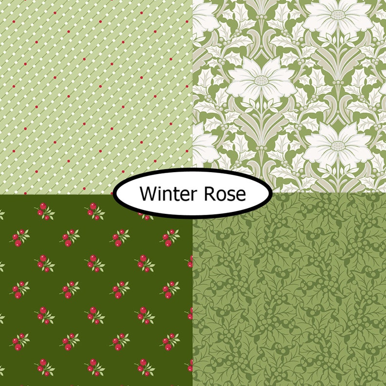 bundle Winter Rose Andover 4 prints 1 of each