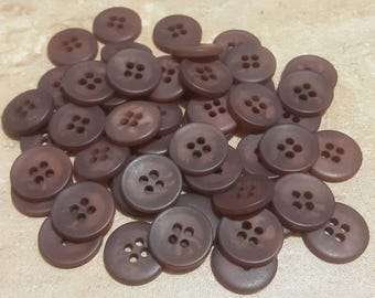 12 Buttons, 18mm, VIOLET COLOMBIN, button 4 holes, vintage button