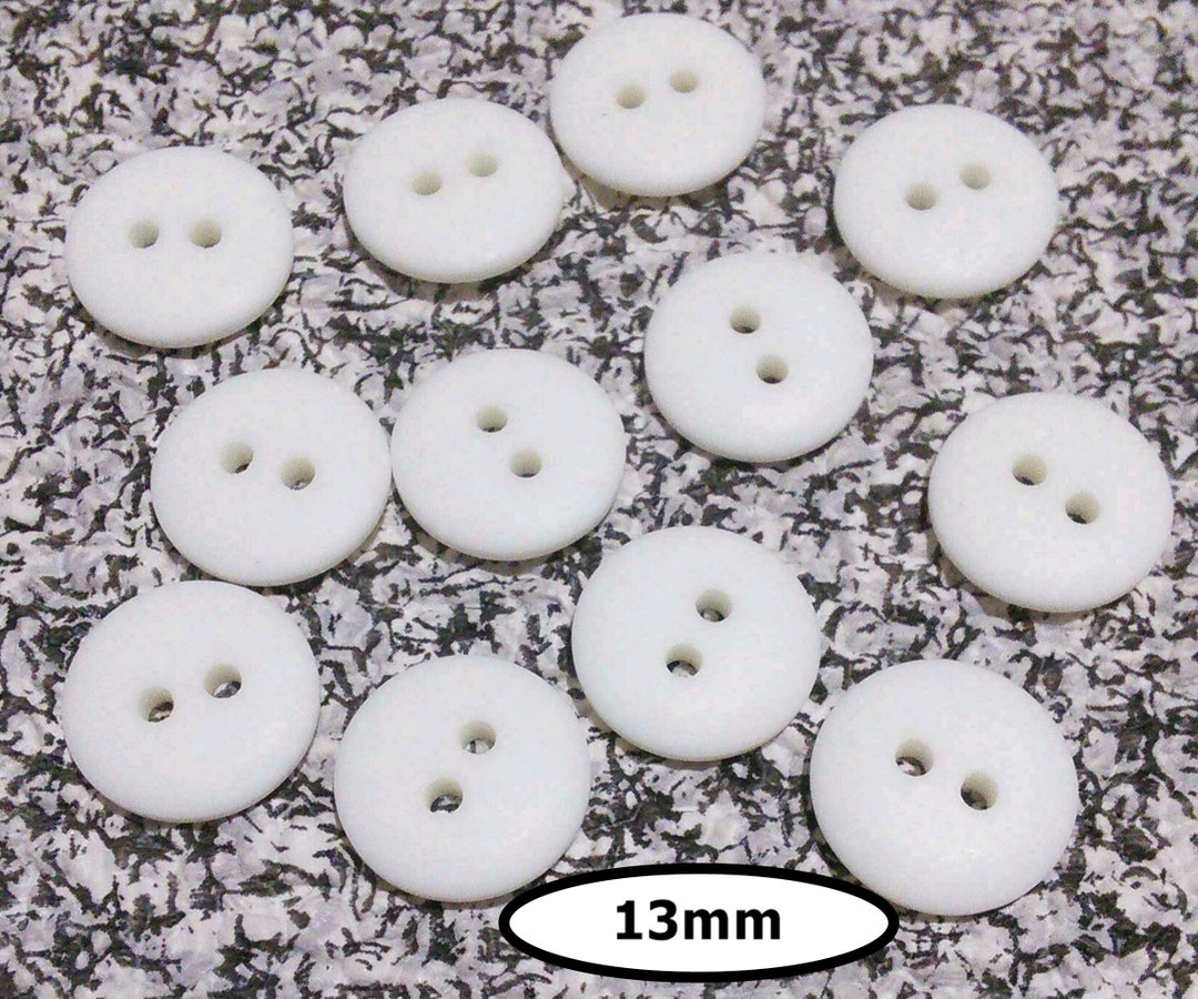 13mm, 12 Buttons, WHITE, 2 Holes, Vintage, Resin - Etsy