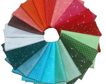 Pack of 20, DOTS, 100% cotton, Various COLORS, quality quilting, cotton designer