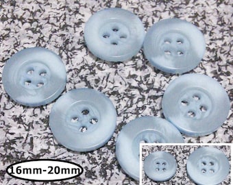 12 Buttons, 16mm or 20mm, SHADE LIGHT BLUE, button vintage