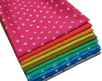 BATIK, Pack of 10, 100% cotton, Various colors - Pulsar Batik d'Andover Fabrics
