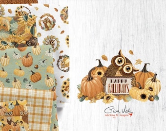 COTTON SQUARE, 100% cotton, Happy Fallidays of Camelot Fabrics