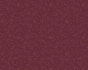 Fabric cotton, BRIARS AND BLOSSOMS, Burgundy, 52240104, 03, Quilt Fabrics, 100% cotton, quilt cotton - Dark Romance of Camelot Fabrics