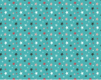 CAMELOT FABRICS, STARS aqua, 89220905-03, Merry Penguins, 100% cotton, quilt cotton