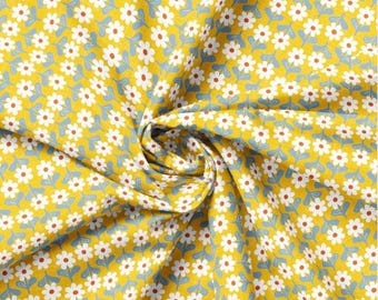 QUILT FABRICS, Daisey Rows, Yellow, Daisey Dukes, 27230202-02, 100% cotton, quilt cotton - Daisey Dukes of Camelot Fabrics