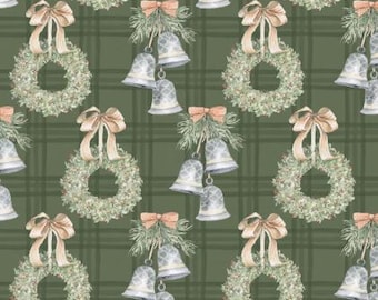 Fabric cotton, SILVER BELLS, 66250402, 02, Quilt Fabrics, 100% cotton, quilt cotton - Home for the Holidays of Camelot Fabrics