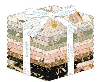 FATS QUARTERS, 12 prints, 100% cotton, quilt cotton - Bloom Tapastry of Camelot Fabrics