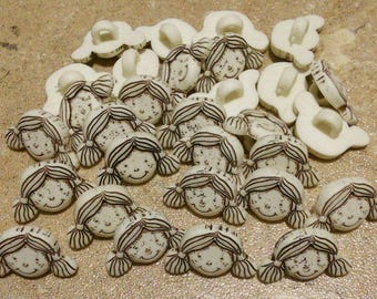 15mm, 24 buttons GIRL, button natural, BF55