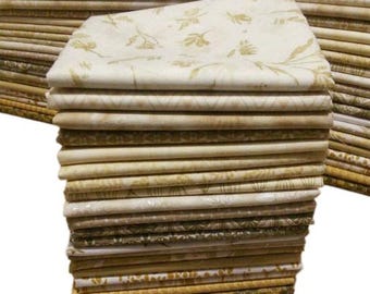 BEIGE, Pack of 20, 100% cotton, Various patterns, quality quilting, cotton designer
