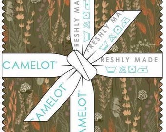 QUILT FABRICS, 42 squares 5 inchs, 100% cotton, quilt cotton - Whispering Grasslands of Camelot Fabrics