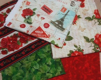 QUILT FABRIC, Paris, Vintage Rose, 100% coton - Timeless Treasures