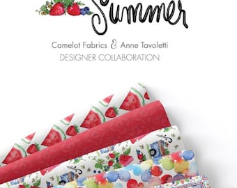 QUILT FABRICS, 42 squares 5 inchs, 100% cotton, quilt cotton - Sweet Summer of Camelot Fabrics