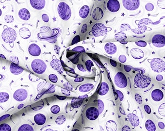 Fabric cotton Intergalactic, Purple, 68240103, 02, QUILT FABRICS, 100% cotton, quilt cotton - Astro Pop of Camelot Fabrics