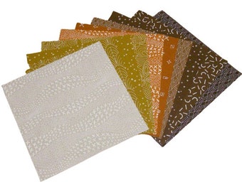 40 Layer Cake 10"X10", Pre-Cut cotton, BROWN - Century d'Andover Fabrics