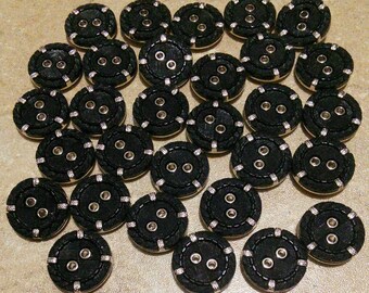 19mm, 12 buttons, BLACK AND SILVER