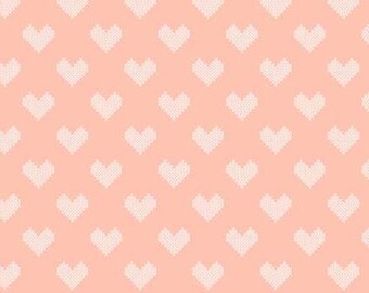 Fabric cotton, CROSS-STITCHED HEARTS, Light Coral, 58240103, 03, Quilt Fabrics, 100% cotton, quilt cotton - Daisy & Lilly of Camelot Fabrics