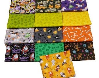 QUILT FABRICS, 13 prints, HALLOWEEN, Quilt cotton - Character Halloween de Camelot Fabrics