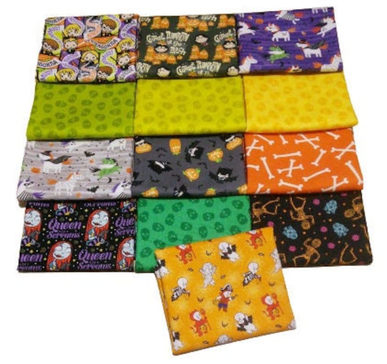 QUILT FABRICS, 13 prints, HALLOWEEN, Quilt cotton Character Halloween de Camelot Fabrics image 1