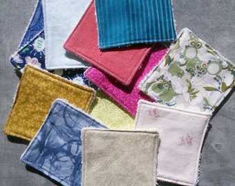 5 Washable wipes, 10cm x 10cm