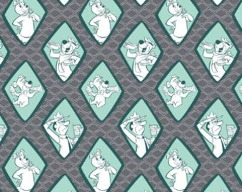 END OF BOLT, Yogi Bears, 100% cotton, cotton quilt, cotton designer - Camelot Fabrics