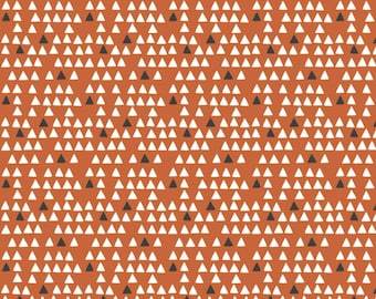 CAMELOT FABRICS, Fabric 100% cotton, Tiny Triangles, 89200705, col 01, BROWN - Penguin Paradise by Puck Selders of Camelot fabrics