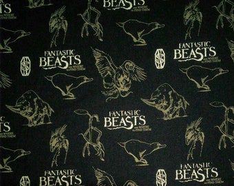 CAMELOT FABRICS, Harry Potter, Wizarding World, Fantastic Beast, 23900102, col 01, cotton, cotton quilt, cotton designer