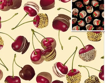 BENARTEX, Chocolate Cherries, Chocolicious, Kanvas, 9850, cotton quilt, cotton designer