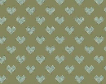 Fabric cotton, CROSS-STITCHED HEARTS, Light Sage, 58240103, 04, Quilt Fabrics, 100% cotton, quilt cotton - Daisy & Lilly of Camelot Fabrics