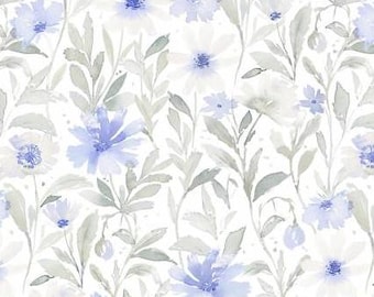 Fabric cotton, FLOWER MARKET, Denim, 94240101-01, Quilt Fabrics, 100% cotton,quilt cotton - Bloom Manor of Camelot Fabrics
