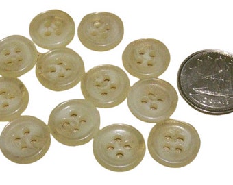 12mm, 50 Buttons  IVORY, BTN 01A