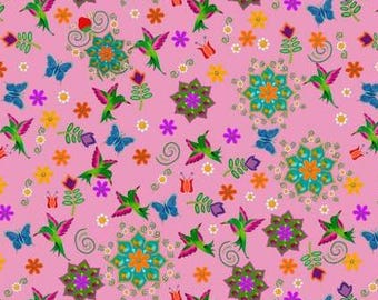 Fabric cotton, SPIRIT WANDERERS, Pink, 57240105, 01, Quilt Fabrics, 100% cotton, quilt cotton - Truth of Camelot Fabrics