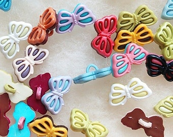 19mm, 12 buttons BUTTERFLY, button vintage, BF12
