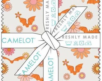 QUILT FABRICS, 42 squares 5 inchs, 100% cotton, quilt cotton - Ghostly Garden of Camelot Fabrics