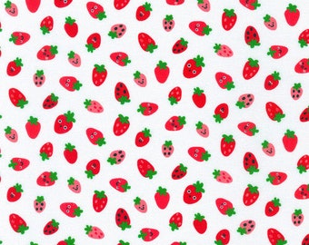 ROBERT KAUFMAN, Strawberry, 100% cotton, cotton quilt, cotton designer - Farm to Table de Robert Kaufman