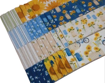 40 Stripes, Jelly Rolls, 2 1/2" X 44", Pre-Cut cotton - SUNNY DAY de Camelot Fabrics