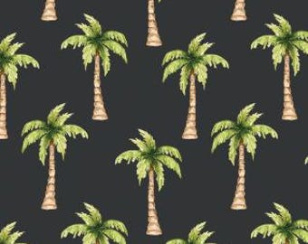 Fabric cotton, PALM TREES, Black, 66240107, 03, Quilt Fabrics, 100% cotton, quilt cotton - Pirates Ahoy of Camelot Fabrics