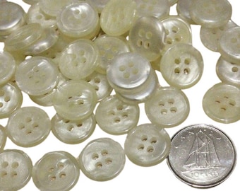 12mm, 100 buttons, IVORY