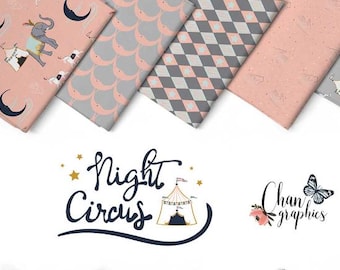 42 squares cotton, Night Circus, 100% cotton - Night Circus de Camelot Fabrics