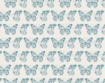Fabric cotton, Butterflies, Blue, 66230105-01, QUILT FABRICS, 100% cotton, quilt cotton - Garden Seeds of Camelot Fabrics