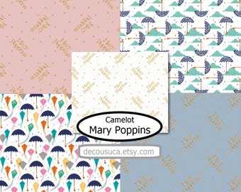 CAMELOT FABRICS, 5 prints, Mary Poppins