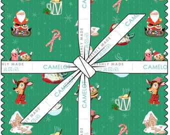 42 squares 10 inchs, Letters to Santa, Layer Cake by Camelot Fabrics, Precut Quilt Squares