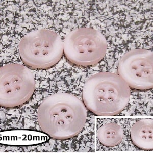 12 Buttons, 16mm or 20mm, SHADE LIGHT PINK, button vintage, Btn 67B