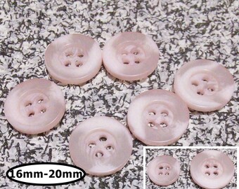 12 Buttons, 16mm or 20mm, SHADE LIGHT PINK, button vintage, Btn 67B