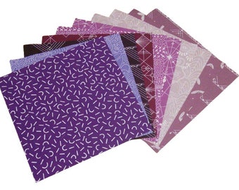 40 Layer Cake 10"X10", Pre-Cut cotton, VIOLET - Century d'Andover Fabrics