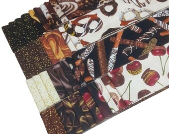 40 Stripes, Jelly Rolls, 2 1/2" X 44", Pre-Cut cotton - CHOCOLICIOUS de Benartex Fabrics