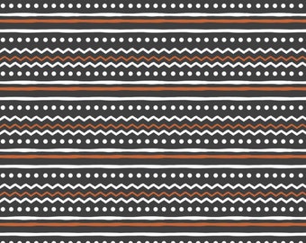 CAMELOT FABRICS, Fabric 100% cotton, Nordic Stripe, 89200706, col 02, BLACK - Penguin Paradise by Puck Selders of Camelot fabrics